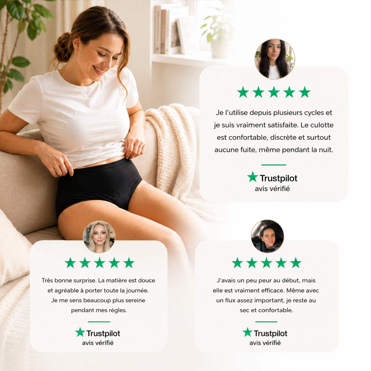 LUNEAFLOW - Pack de 2 culottes Ultra-Absorbantes